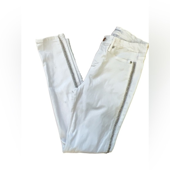Good American Skinny Jean White Size 2/26 Good Legs Side Chain GLCSC403T‎ - Picture 1 of 12